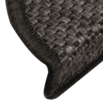 Trapmatten zelfklevend Sisal-Look 30 st 56x17x3 cm antraciet