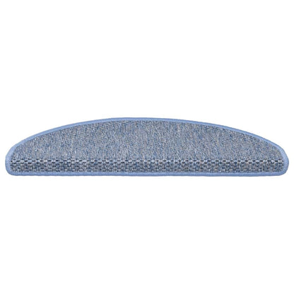 Trapmatten zelfklevend Sisal-Look 30 st 56x17x3 cm blauw