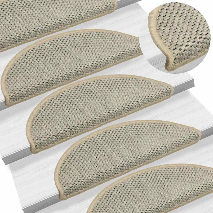 Trapmatten zelfklevend Sisal-Look 30 st 56x17x3 cm lichtgroen