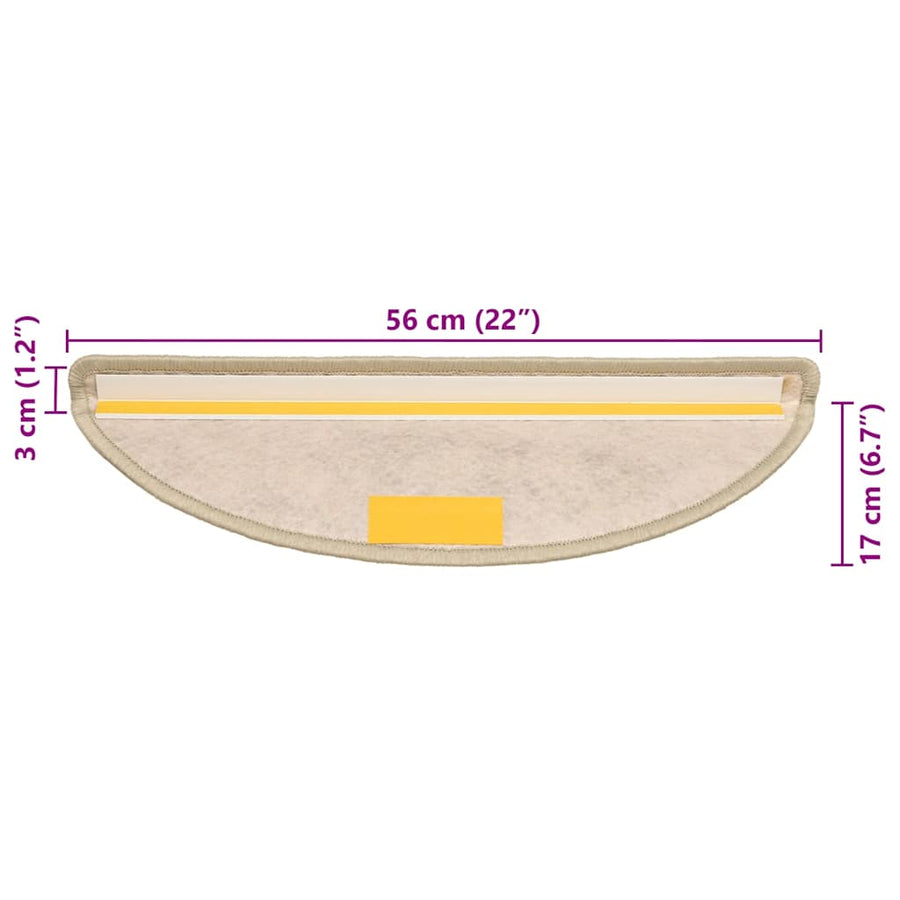 Trapmatten zelfklevend Sisal-Look 30 st 56x17x3 cm lichtgroen