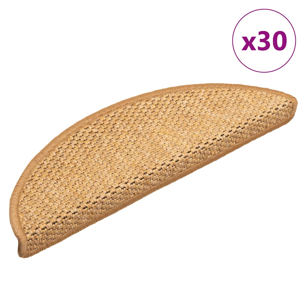 Trapmatten Zelfklevend Sisal-Look 30 stuks 56x17x3 cm Sisal