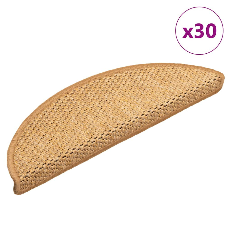 Trapmatten Zelfklevend Sisal-Look 30 stuks 56x17x3 cm Sisal
