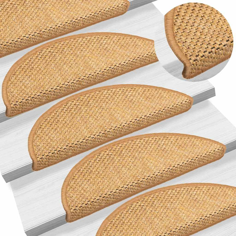 Trapmatten Zelfklevend Sisal-Look 30 stuks 56x17x3 cm Sisal