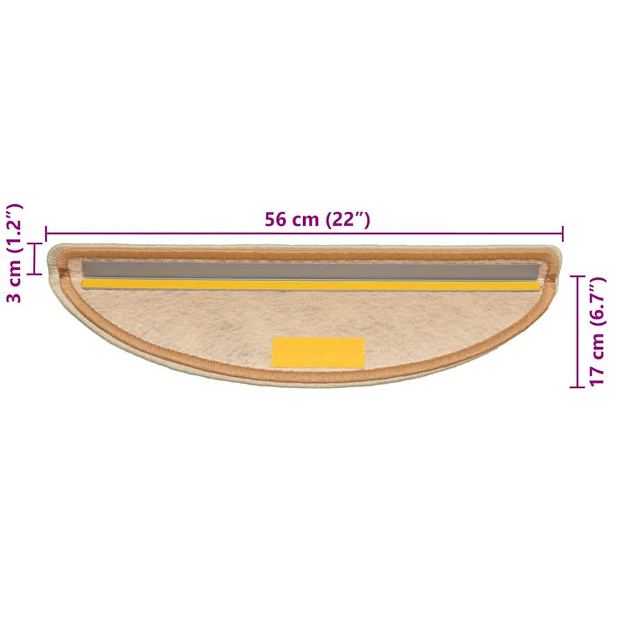 Trapmatten Zelfklevend Sisal-Look 30 stuks 56x17x3 cm Sisal