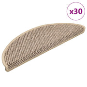 Trapmatten 30 st 56x17x3 cm donkerbeige sisal-look
