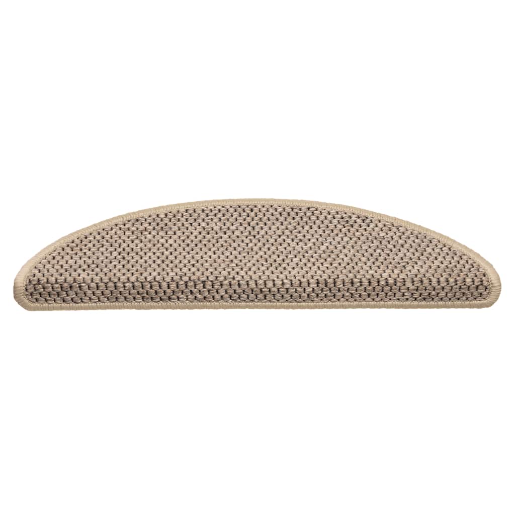 Trapmatten zelfklevend Sisal-Look 30 st 56x17x3 cm donkerbeige