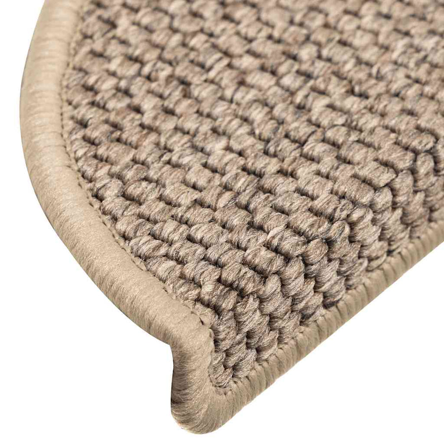 Trapmatten zelfklevend Sisal-Look 30 st 56x17x3 cm donkerbeige