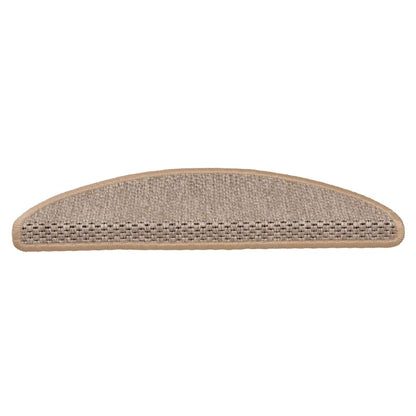 Trapmatten zelfklevend Sisal-Look 30 st 56x17x3 cm lichtbeige