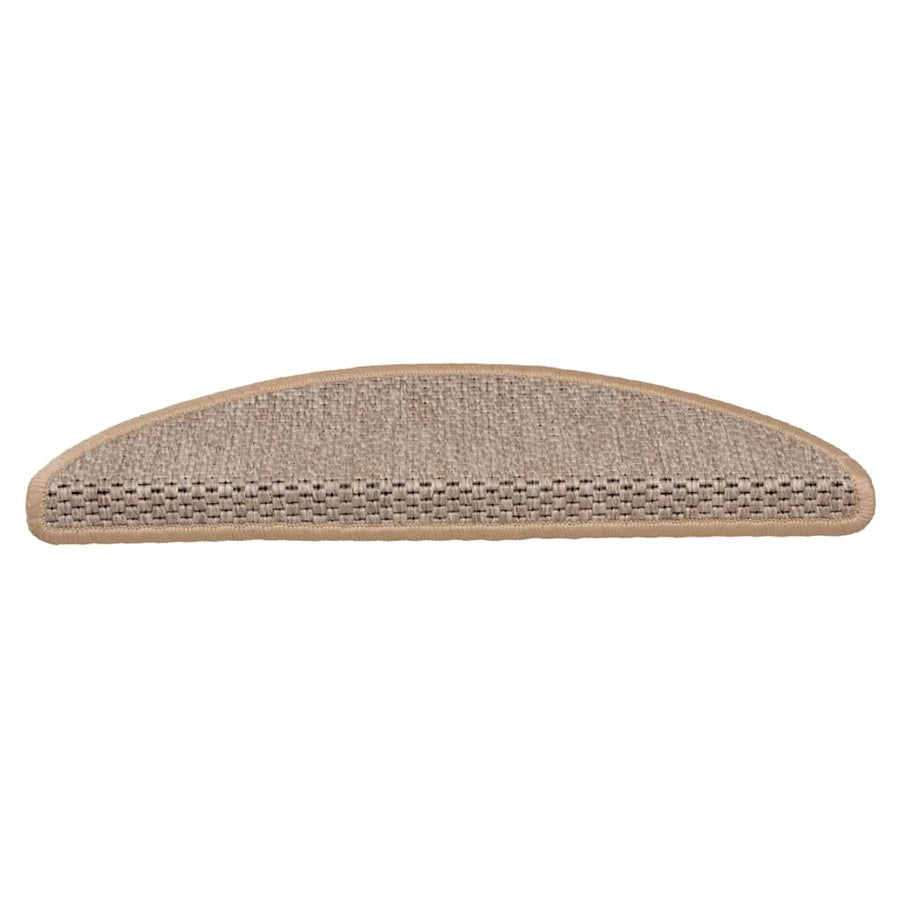 Trapmatten zelfklevend Sisal-Look 30 st 56x17x3 cm lichtbeige