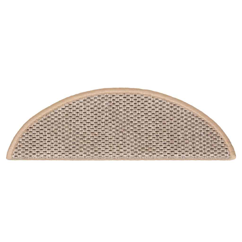 Trapmatten zelfklevend Sisal-Look 30 st 56x17x3 cm lichtbeige