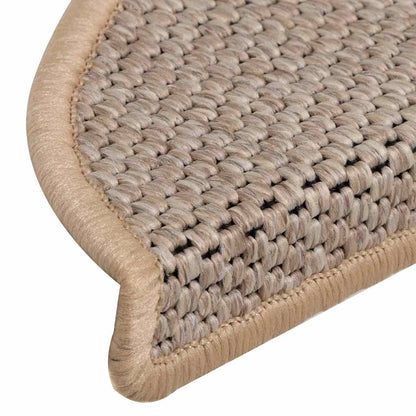 Trapmatten zelfklevend Sisal-Look 30 st 56x17x3 cm lichtbeige
