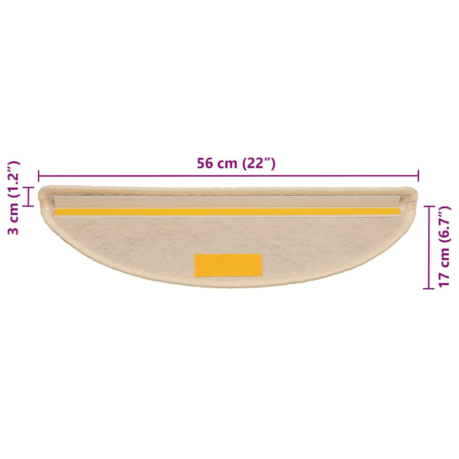 Trapmatten zelfklevend Sisal-Look 30 st 56x17x3 cm Berber