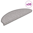 Stair Mats Self-Adhesive Sisal-Look 30 pcs 65x21x4 cm Platinum