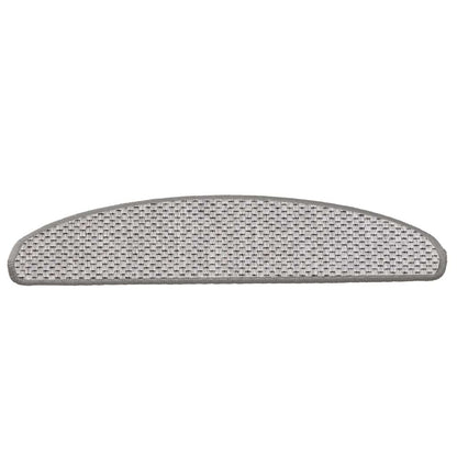 Trapmatten zelfklevend Sisal-Look 30 st 65x21x4 cm Platina