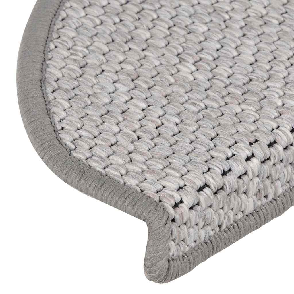 Trapmatten zelfklevend Sisal-Look 30 st 65x21x4 cm Platina