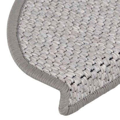 Trapmatten zelfklevend Sisal-Look 30 st 65x21x4 cm Platina