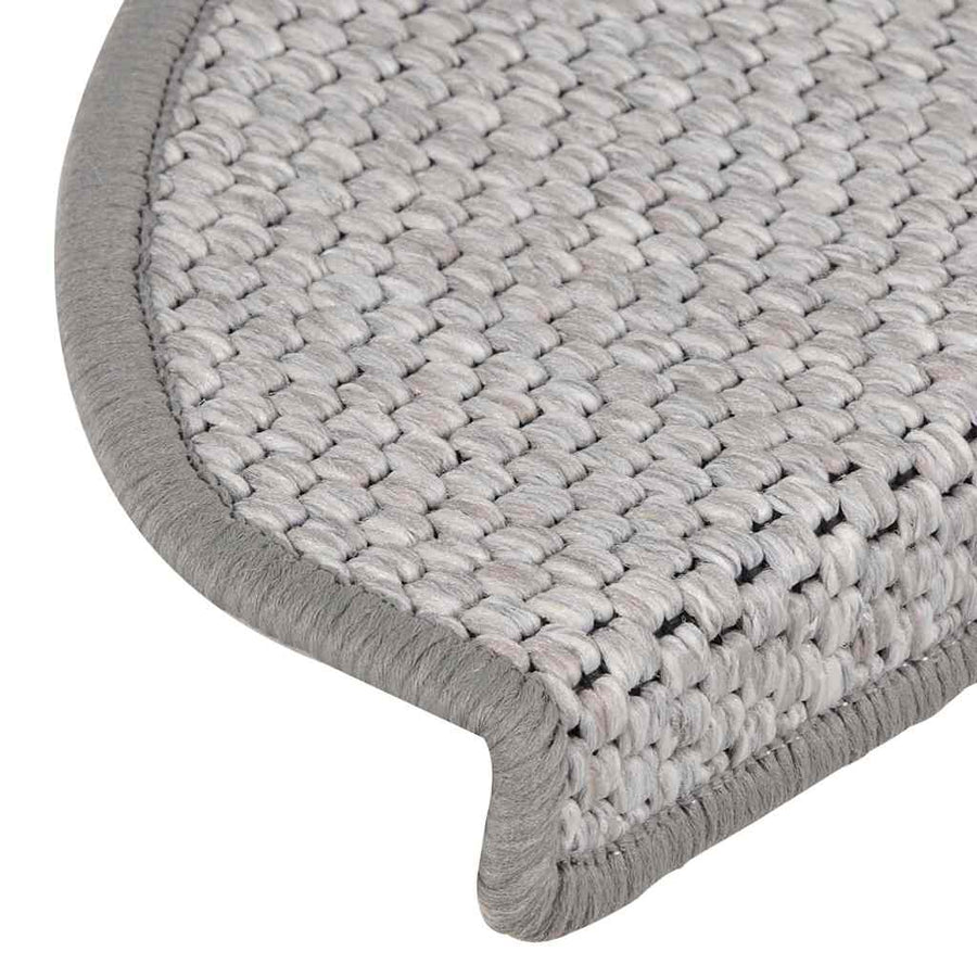 Trapmatten zelfklevend Sisal-Look 30 st 65x21x4 cm Platina