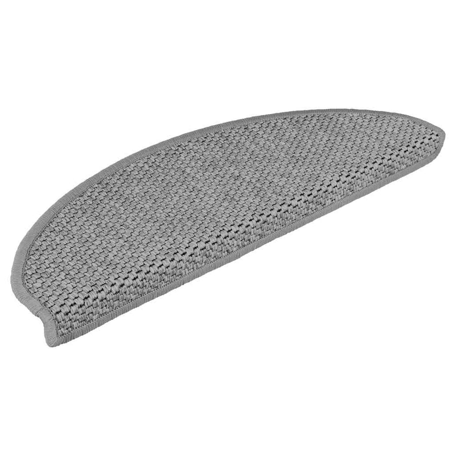 Trapmatten zelfklevend Sisal-Look 30 st 65x21x4cm zilverkleurig