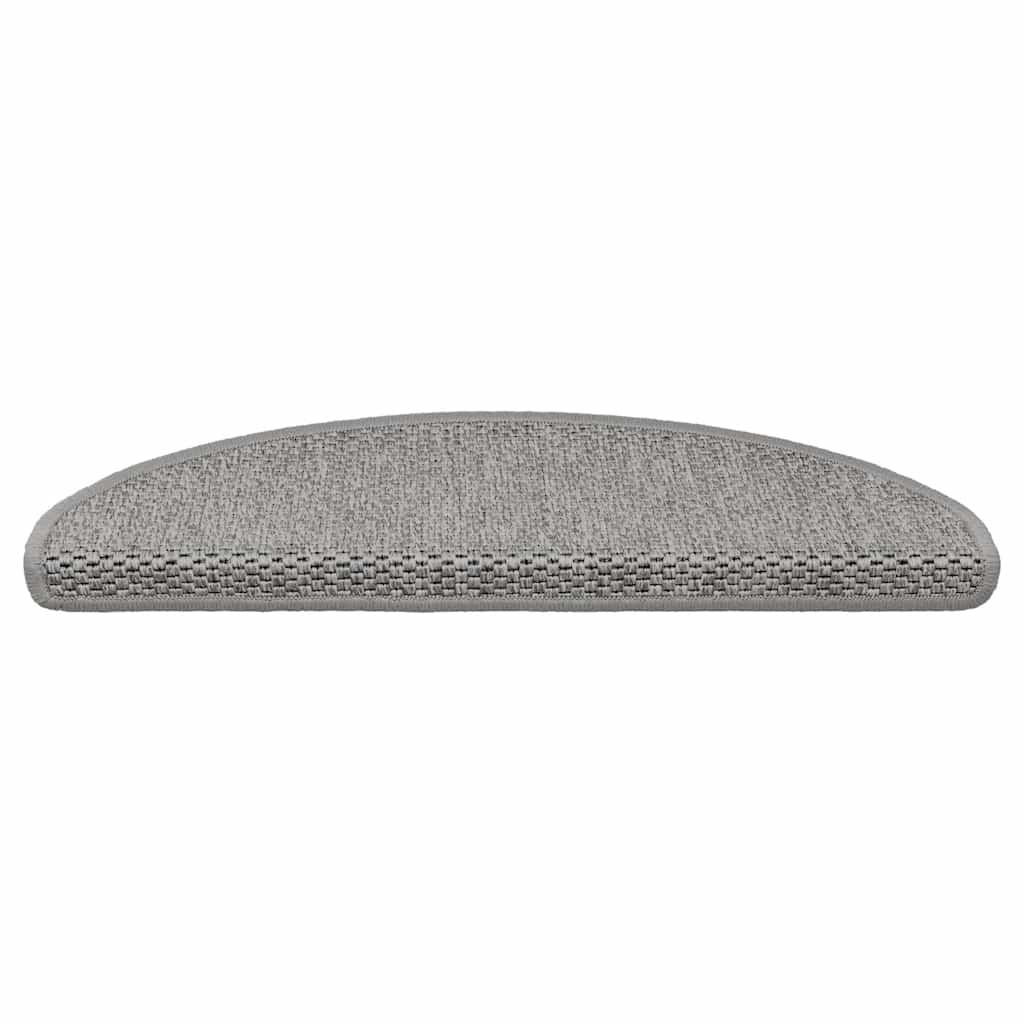 Trapmatten zelfklevend Sisal-Look 30 st 65x21x4cm zilverkleurig