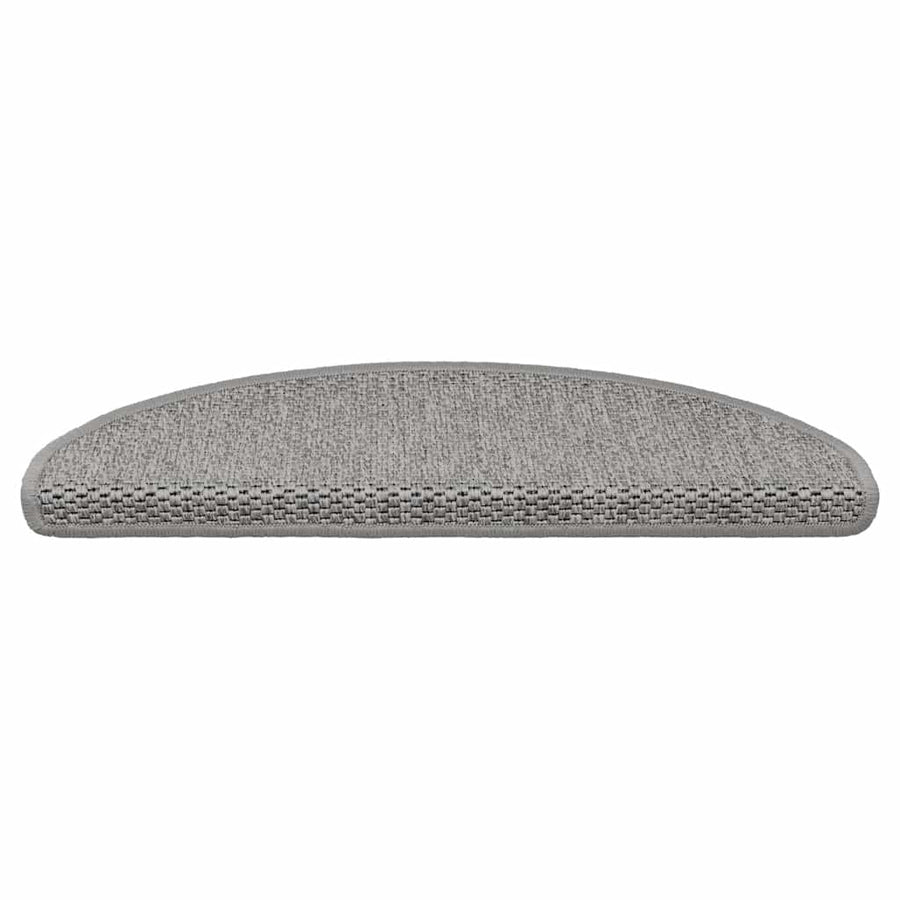 Trapmatten zelfklevend Sisal-Look 30 st 65x21x4cm zilverkleurig