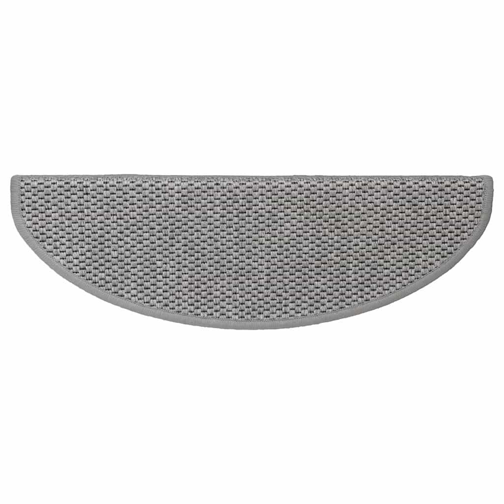 Trapmatten zelfklevend Sisal-Look 30 st 65x21x4cm zilverkleurig