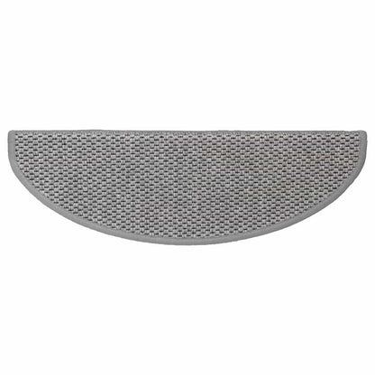 Trapmatten zelfklevend Sisal-Look 30 st 65x21x4cm zilverkleurig