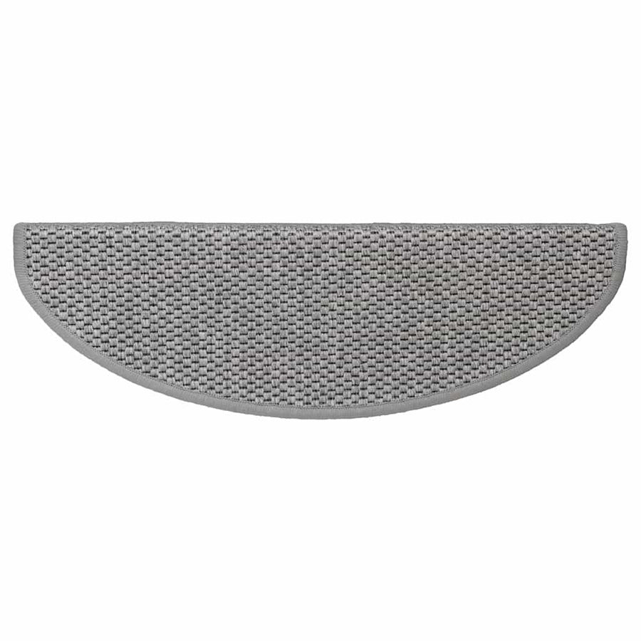 Trapmatten zelfklevend Sisal-Look 30 st 65x21x4cm zilverkleurig
