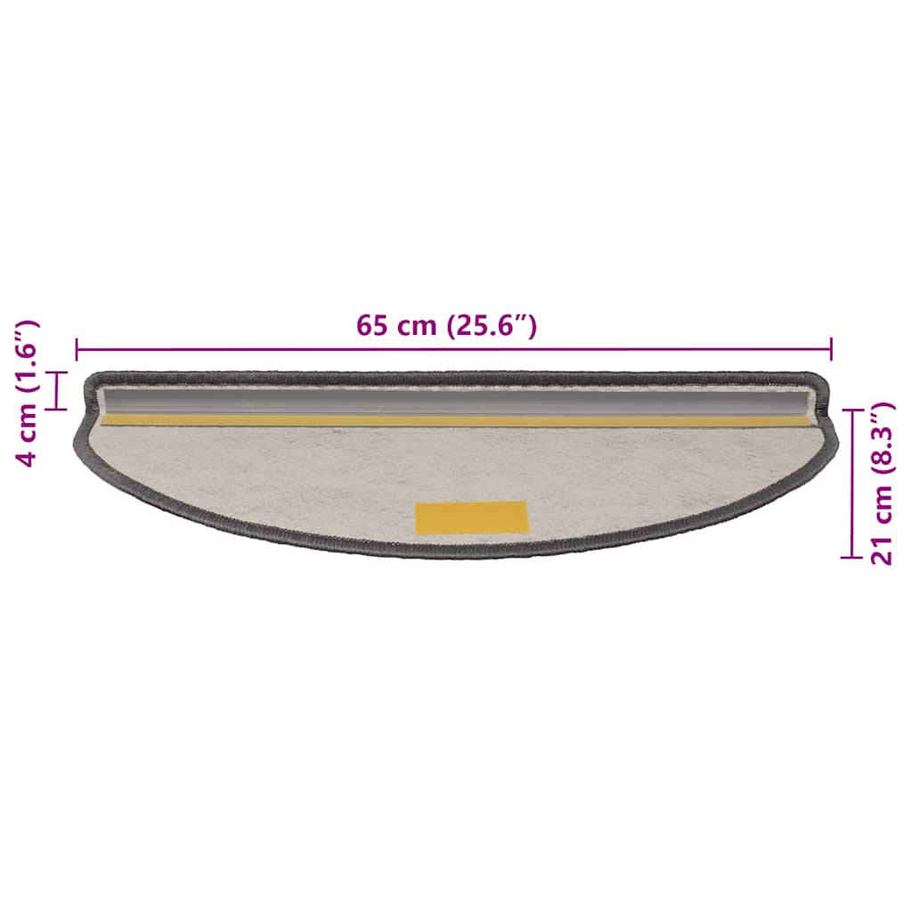 Trapmatten zelfklevend Sisal-Look 30 st 65x21x4 cm bruin beige