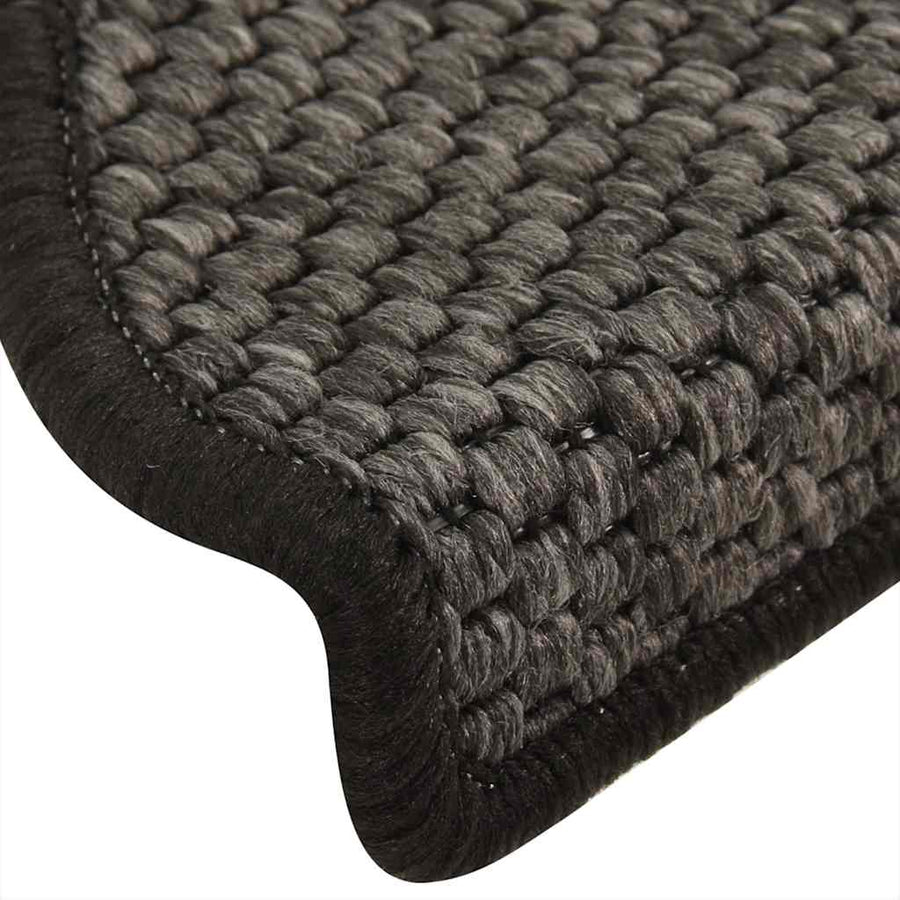 Trapmatten zelfklevend Sisal-Look 30 st 65x21x4 cm antraciet