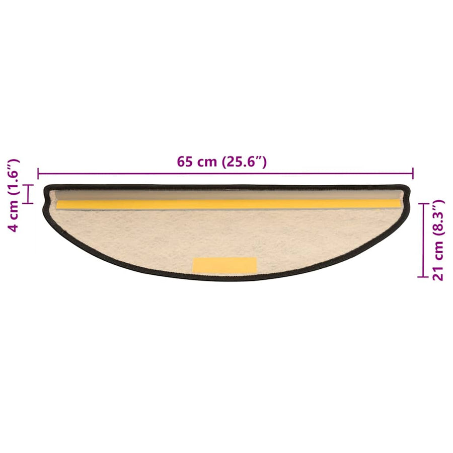 Trapmatten zelfklevend Sisal-Look 30 st 65x21x4 cm antraciet