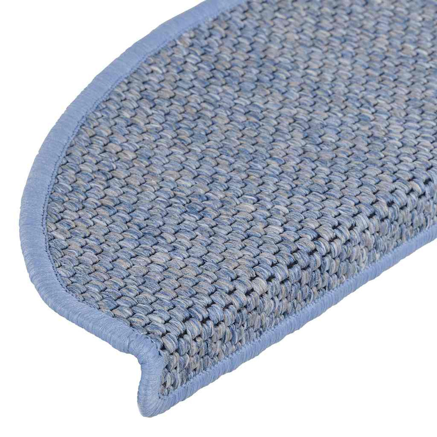 Trapmatten zelfklevend Sisal-Look 30 st 65x21x4 cm blauw