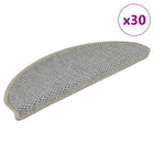 Self-adhesive Stair Mats Sisal-Look 30 pcs 65x21x4 cm light green