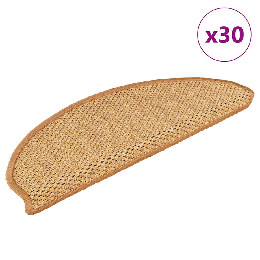 Trapmatten zelfklevend Sisal-Look 30 st 65x21x4 cm Sisal