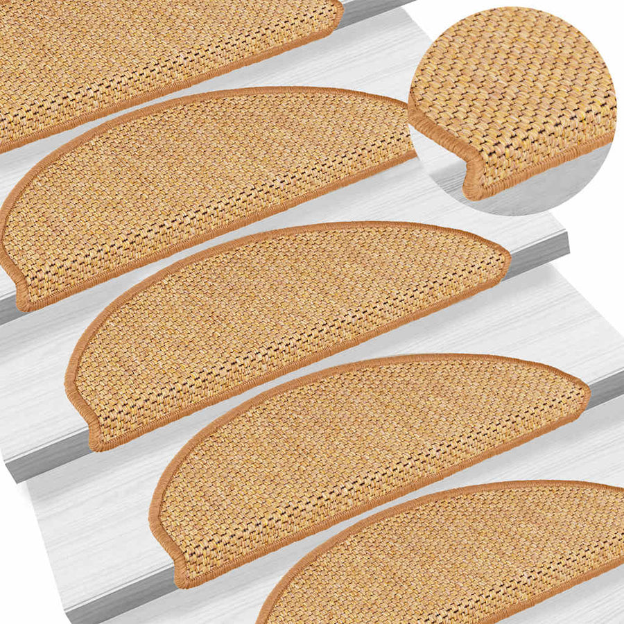 Trapmatten zelfklevend Sisal-Look 30 st 65x21x4 cm Sisal