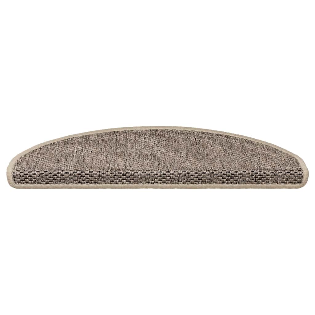 Trapmatten zelfklevend Sisal-Look 30 st 65x21x4 cm donkerbeige
