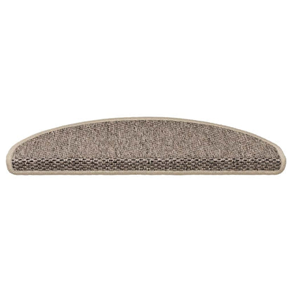 Trapmatten zelfklevend Sisal-Look 30 st 65x21x4 cm donkerbeige