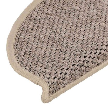 Trapmatten zelfklevend Sisal-Look 30 st 65x21x4 cm donkerbeige
