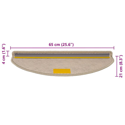 Trapmatten zelfklevend Sisal-Look 30 st 65x21x4 cm donkerbeige