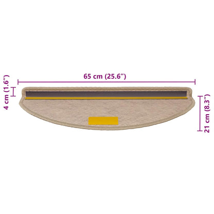 Trapmatten zelfklevend Sisal-Look 30 st 65x21x4 cm zand