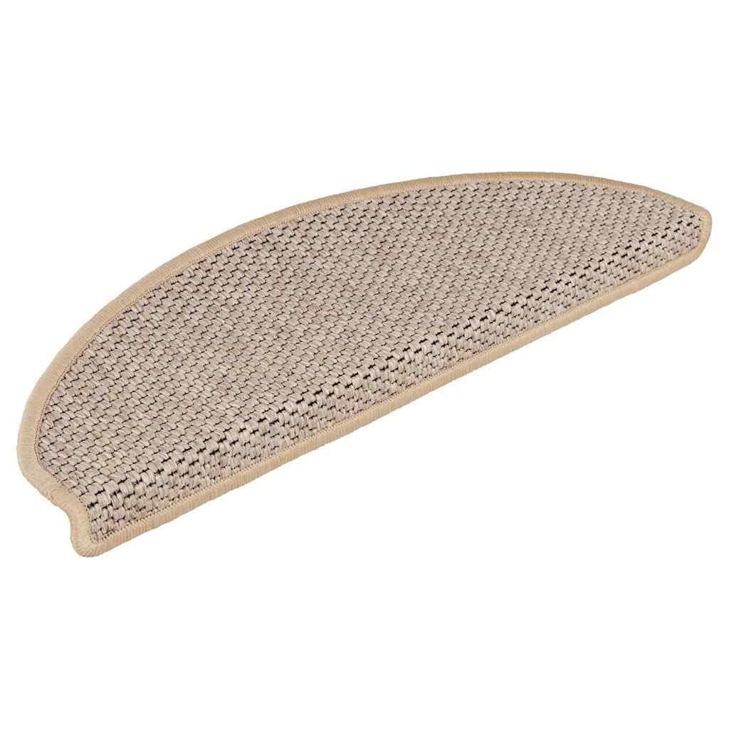 Trapmatten Sisal-Look zelfklevend 30 st 65x21x4 cm lichtbeige