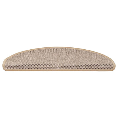 Trapmatten Sisal-Look zelfklevend 30 st 65x21x4 cm lichtbeige