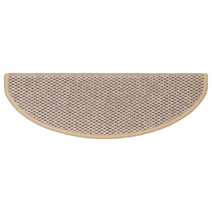 Trapmatten Sisal-Look zelfklevend 30 st 65x21x4 cm lichtbeige