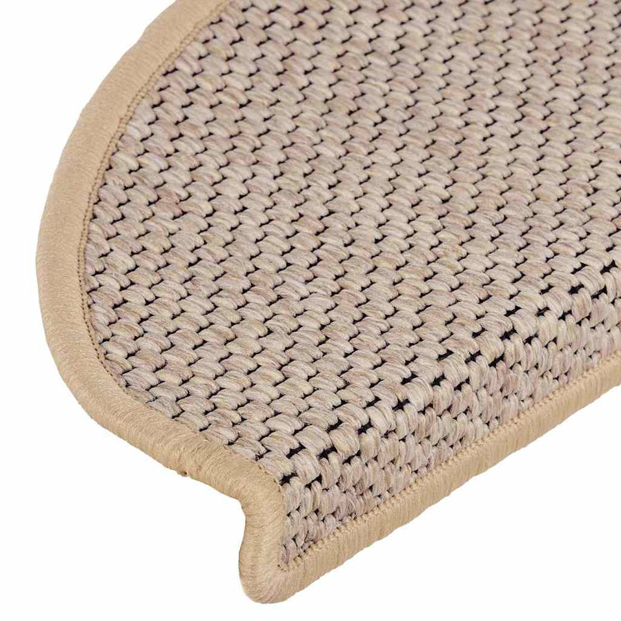 Trapmatten Sisal-Look zelfklevend 30 st 65x21x4 cm lichtbeige