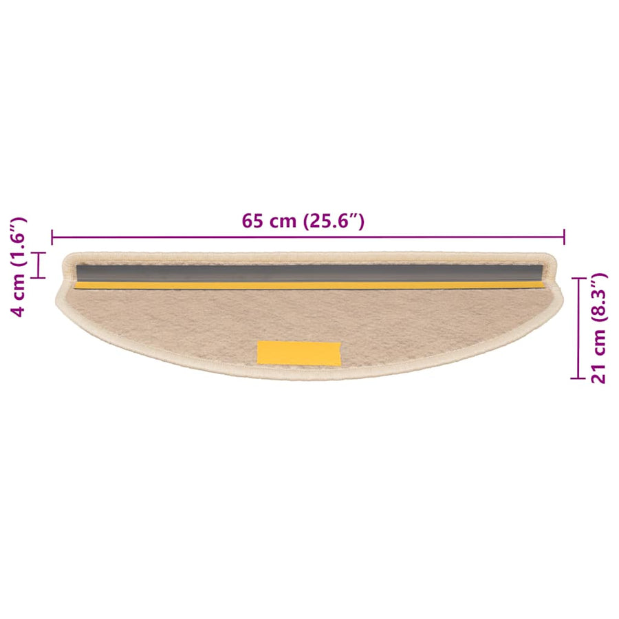 Trapmatten zelfklevend Sisal-Look 30 st 65x21x4 cm Berber