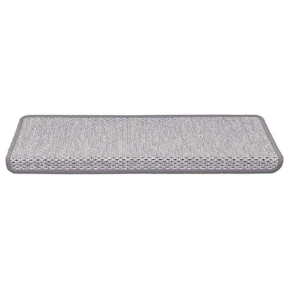 Trapmatten zelfklevend Sisal-Look 30 st 65x21x4 cm Platina