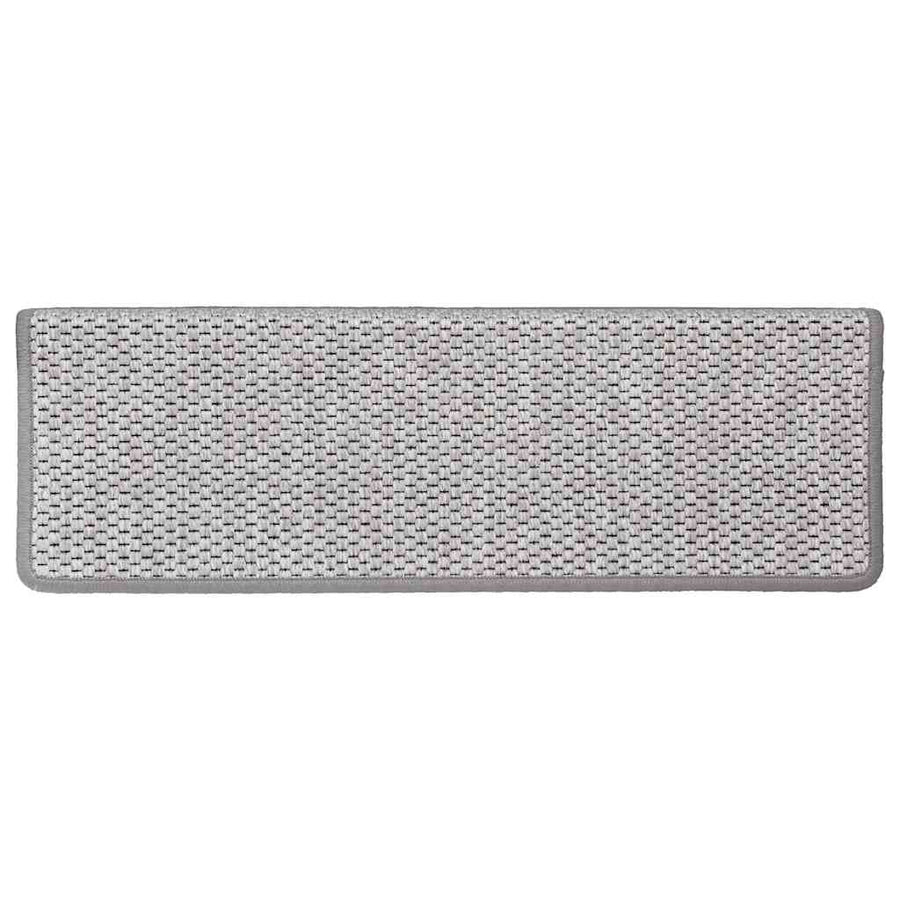 Trapmatten zelfklevend Sisal-Look 30 st 65x21x4 cm Platina