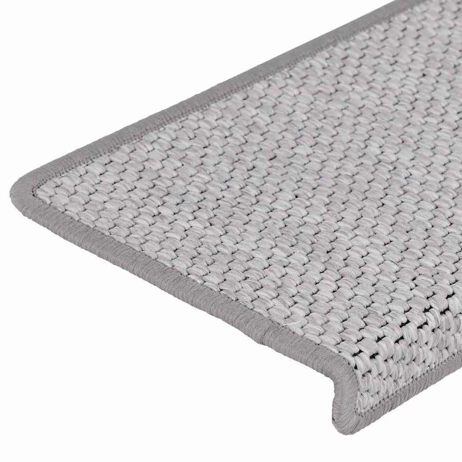 Trapmatten zelfklevend Sisal-Look 30 st 65x21x4 cm Platina