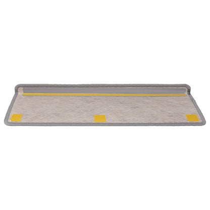 Trapmatten zelfklevend Sisal-Look 30 st 65x21x4cm zilverkleurig