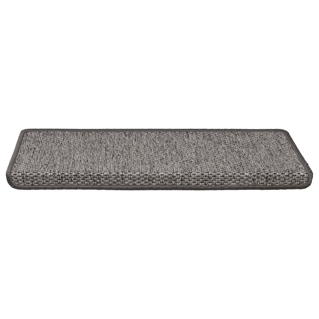 Trapmatten zelfklevend Sisal-Look 30 st 65x21x4 cm grijs beige