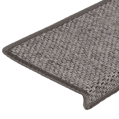 Trapmatten zelfklevend Sisal-Look 30 st 65x21x4 cm grijs beige
